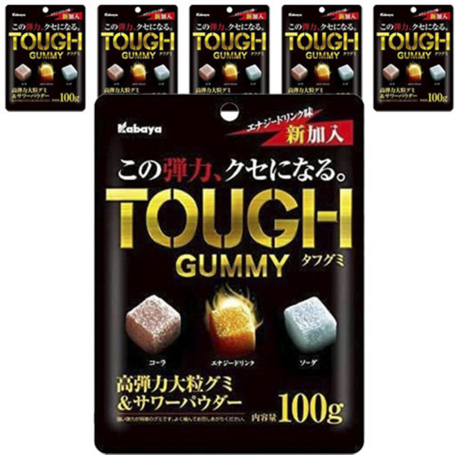 Kabaya 卡巴 彈力軟糖組合 薑汁汽水 + 可樂 + 蘇打汽水風味, 6包, 100g