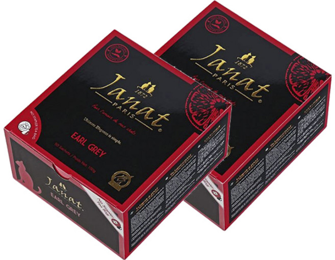 Janat 格雷伯爵茶茶包, 2個, 50入, 2g