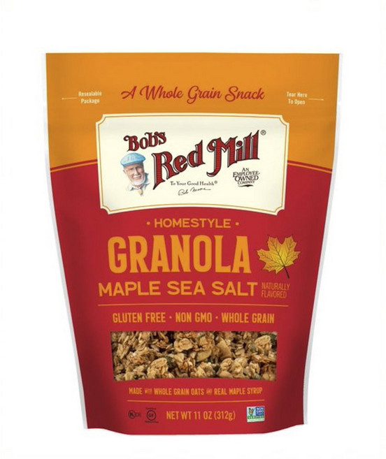 Bob's Red Mill 全麥格蘭諾拉麥片 楓糖漿海鹽風味, 1個, 312克