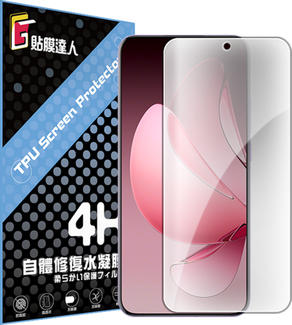 貼膜達人 OPPO 透明亮面滿版水凝膜 螢幕保護貼, 1個