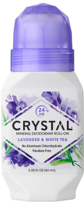 美國 CRYSTAL 滾珠型礦物鹽液體除臭劑 薰衣草白茶香, 66ml, 1個