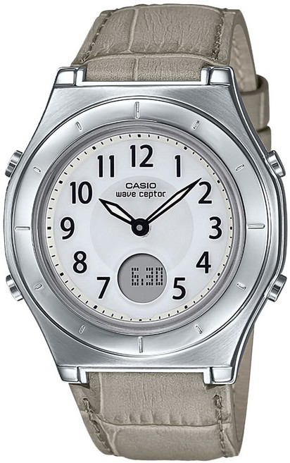 CASIO 卡西歐 女款WAVE CEPTOR系列皮革錶帶太陽能手錶 LWA-M145L-8AJF