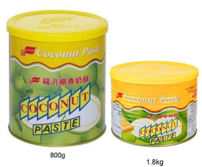 福汎 椰香奶酥醬 濃郁椰奶香氣 適用於麵包吐司 烘焙甜點, 800g, 1個