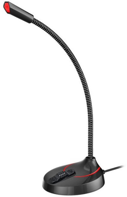多功能降噪麥克風 3.5mm/USB雙接頭 電腦指向性直播麥克風, F12, 黑色