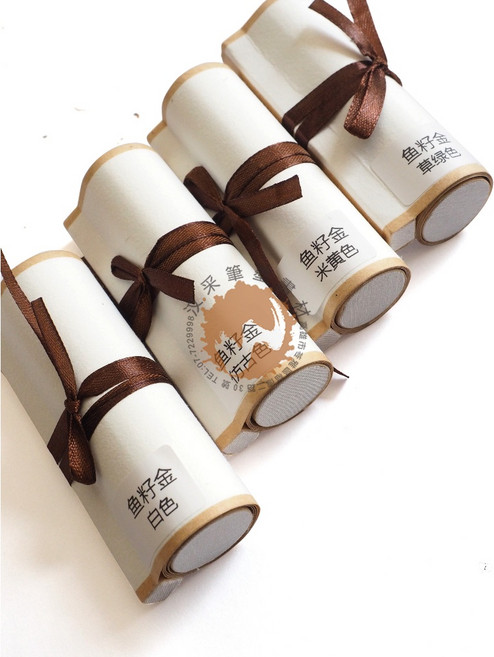 汶采 簡式掛軸 10*36cm 掛畫 壁飾, 草綠