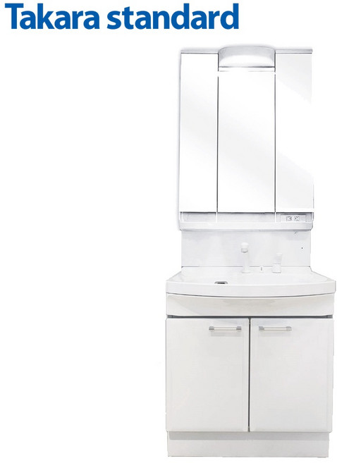 Takara-standard琺瑯雙門浴櫃組 浴室收納 簡約設計 耐用易清潔, 白色