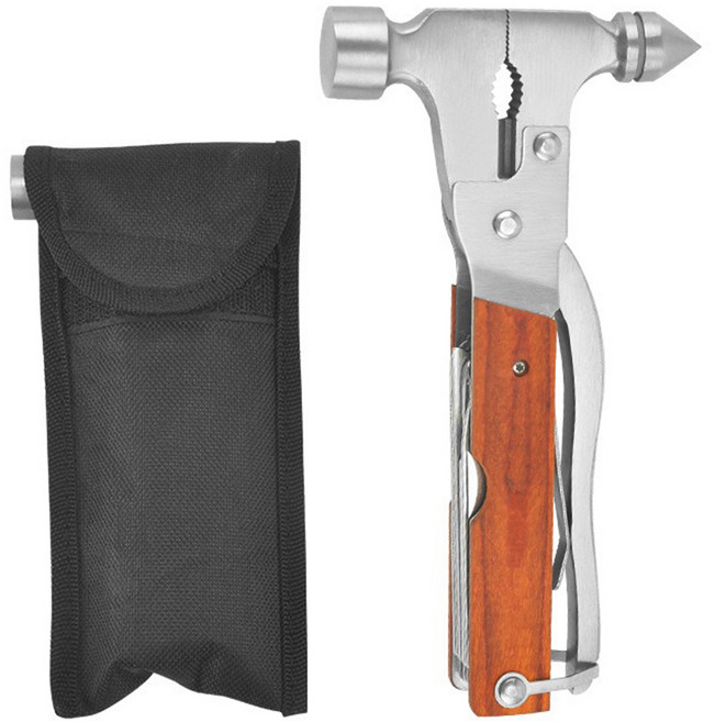 多功能組合工具 錐形安全錘 迷你斧頭 工具鉗 戶外野營生存, 1個