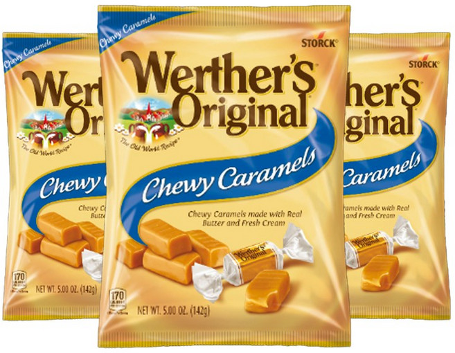 Werther's Original Storck 焦糖糖果, 3包, 142g
