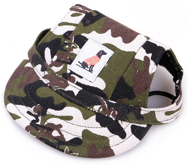 【寵星球】寵物棒球帽 狗狗時尚條紋帽, 迷彩, 1個