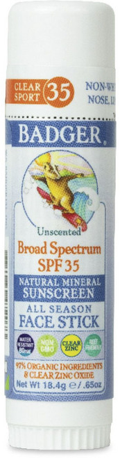 BADGER 礦物防曬霜 無香型 SPF 35, 1瓶, 18.4g