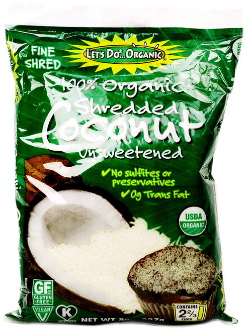 Let's Do Organic 無麩質無糖碎椰子粉, 1包, 227g