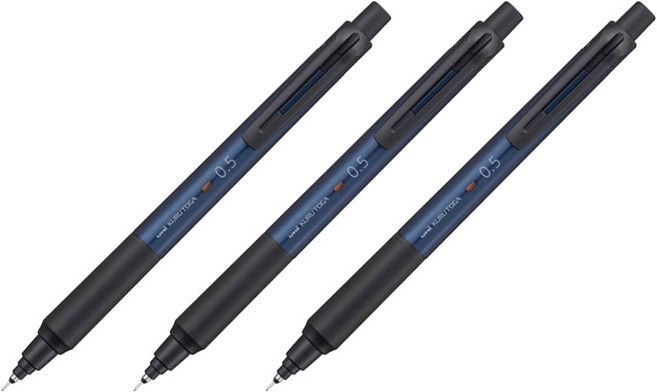 Uni 三菱鉛筆 KURU TOGA 不易斷芯自動鉛筆 M5KS1P 海軍藍, 3個, 0.5mm