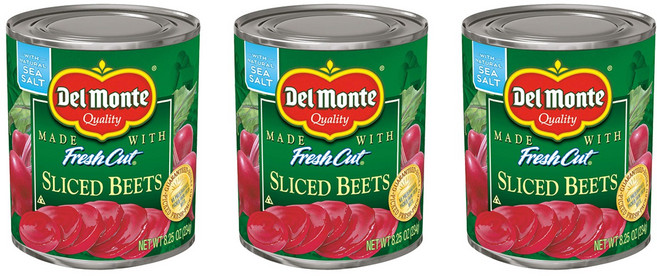 罐裝 Del Monte 甜菜片, 3個, 234克