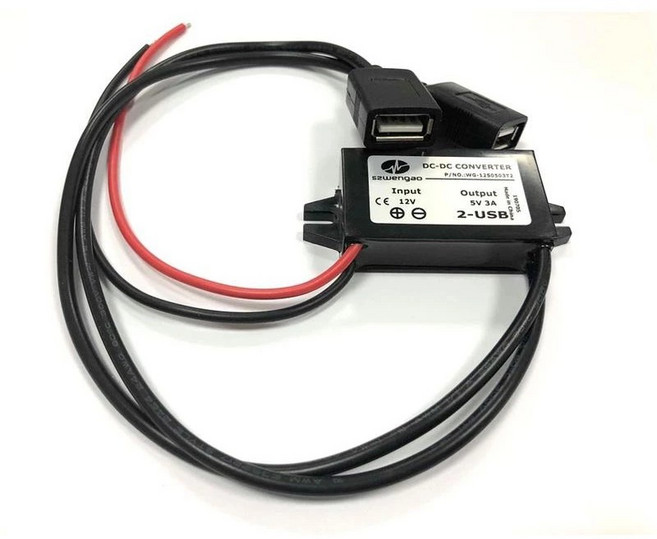 3A快充 12V轉5V 降壓模組 機車usb充電器, 1個