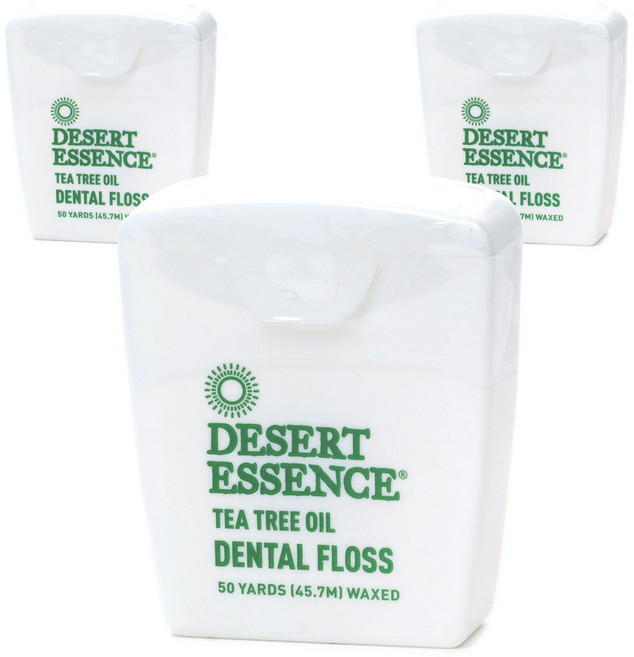 DESERT ESSENCE 茶樹精油牙線 45.7m, 1入, 3個
