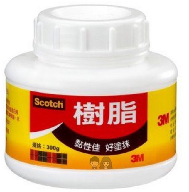 3M 白膠 (40g) - 台灣製造，黏性佳，用途廣泛, 3M 樹脂_300g, 1個