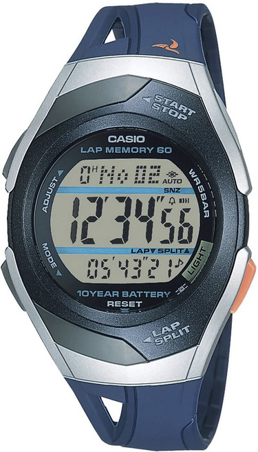 CASIO 卡西歐 計時碼錶 60 WR 5 bar 男性運動手錶 STR-300J-2AJH