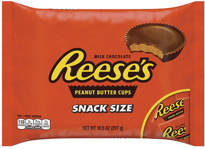 Reese's 花生醬夾餡杯子牛奶巧克力, 1袋, 297g