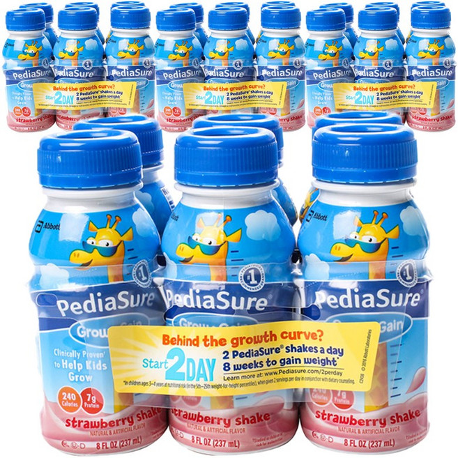Abbott 亞培 PediaSure 小安素 孩童成長奶昔, 草莓口味, 237ml, 24瓶