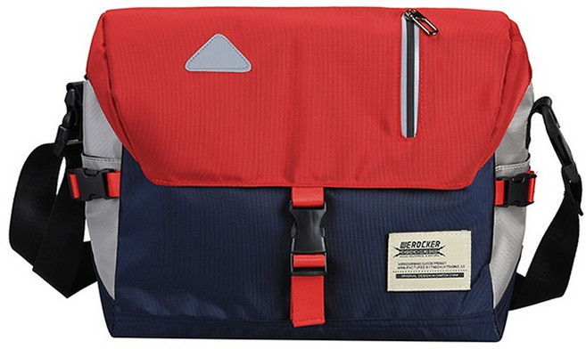 單肩包 男包 騎行包 防潑水 單車包 郵差包 斜挎包 通勤包 側背包, 紅藍潮流