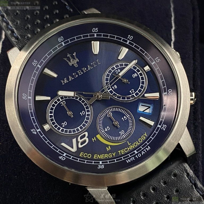 MASERATI手錶 R8871134002 44mm銀色精鋼錶殼 精密刻度錶面