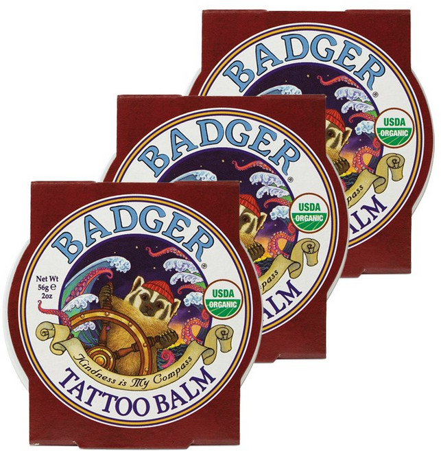 BADGER 紋身護理膏 56g, 3個