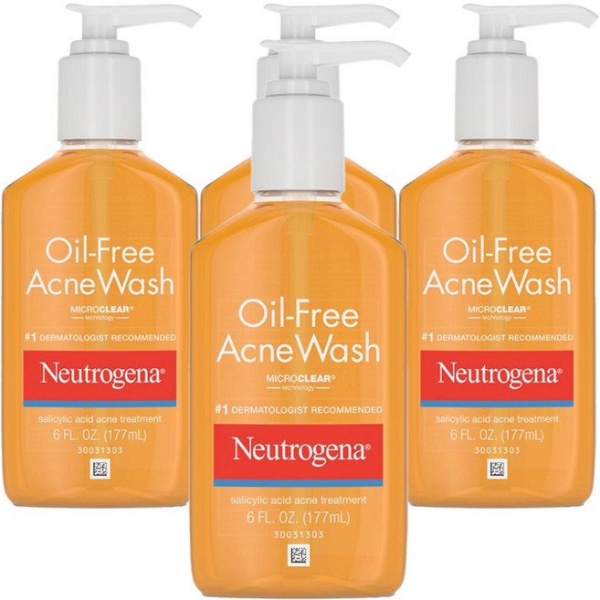Neutrogena 露得清 控油抗痘洗面乳, 4瓶, 177ml
