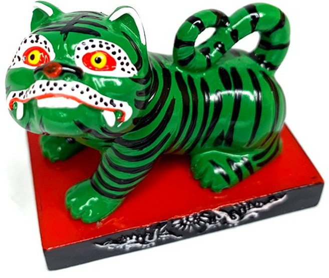 綠虎將軍公仔擺飾—五行虎爺招財去厄, 詳見包裝