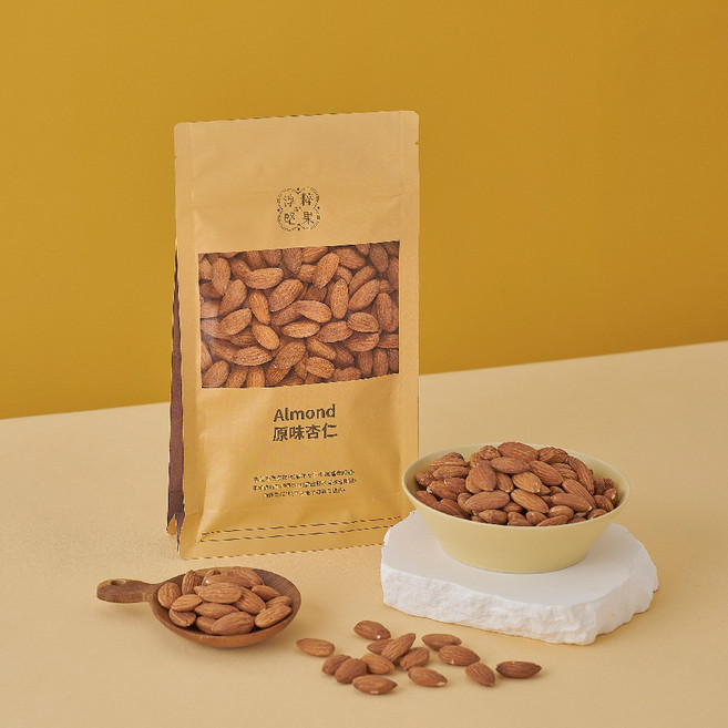 淳粹堅果 低溫烘焙無調味杏仁, 1包, 390g