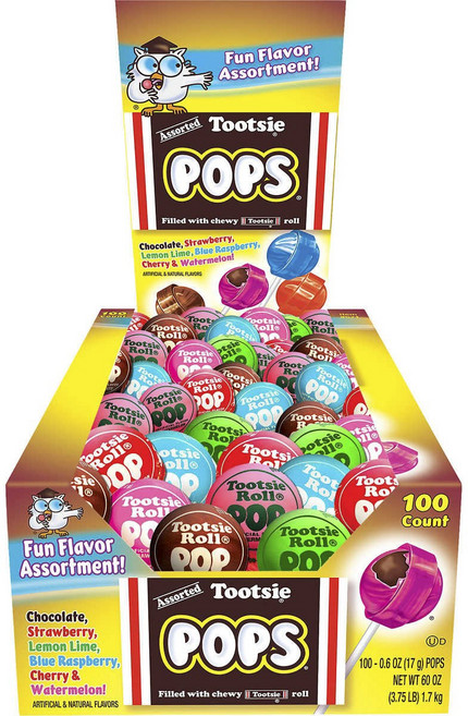 TootsieRoll POPS Fun Flavor 綜合口味 100入, 1個, 1.7kg
