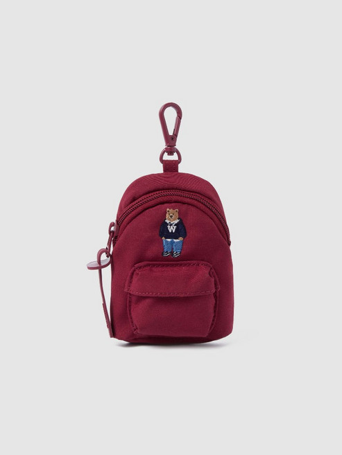 WHO.A.U 刺繡小熊背包吊飾