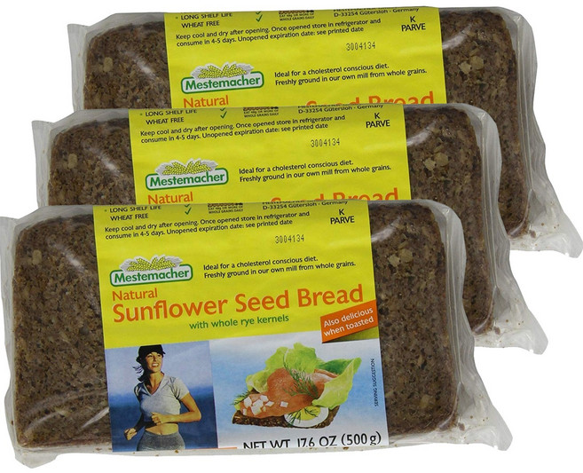 Mestemacher 麥大師 葵花籽黑麥麵包, 500g, 3包