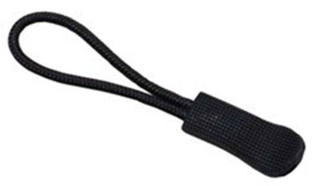 通用拉鍊頭A0101 - DIY拉鍊維修配件 簡易安裝, 黑色尾繩, 1個