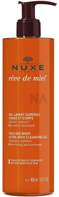 NUXE 巴黎歐樹 臉部與身體超豐潤潔膚凝膠, 1個, 400ml