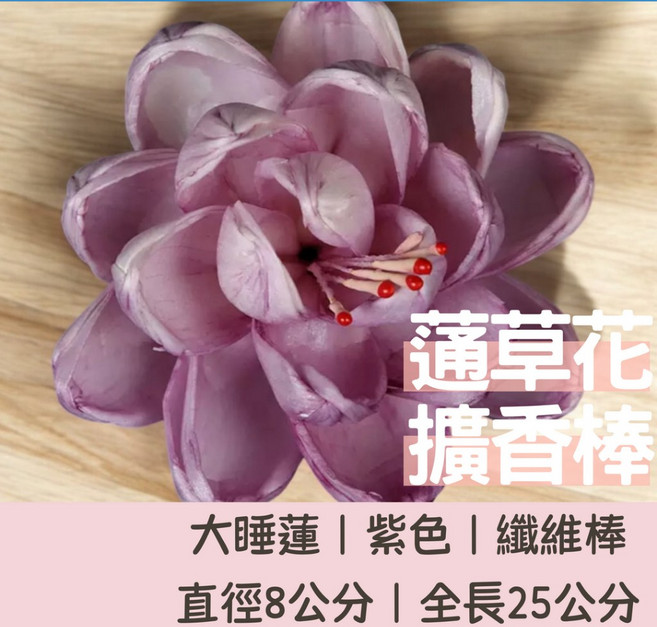 擴香花棒 蓪草花 香薰棒 大睡蓮 紫色 擴香藤條乾燥花擴香纖維棒, 紫色, 白色, 橙色, 粉色, 藍色, 1個, 1個裝