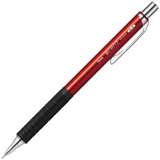 Pentel 飛龍文具 ORENZ 金屬握位自動鉛筆 PP1003G 紅色, 1個, 0.3mm