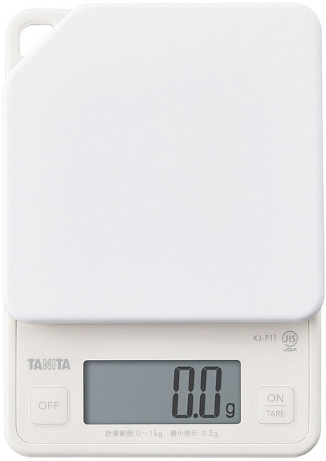 TANITA 塔尼達 簡約系列電子料理秤, KJ-P11, 象牙白, 1kg