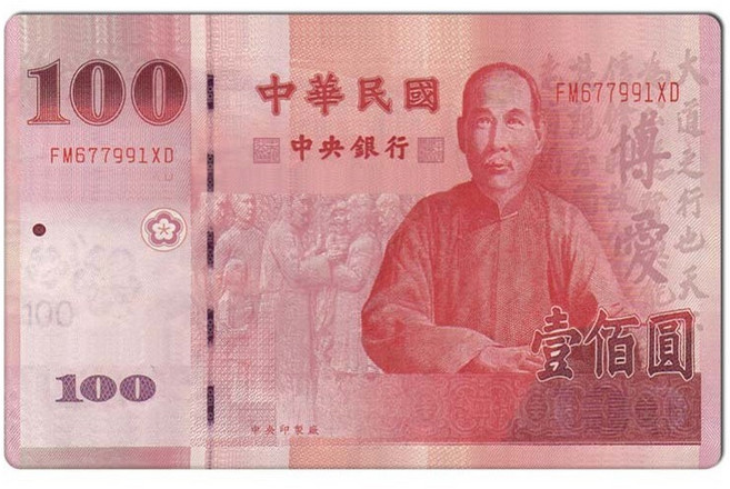 新台幣100 悠遊卡貼紙, Red, 1, 1個