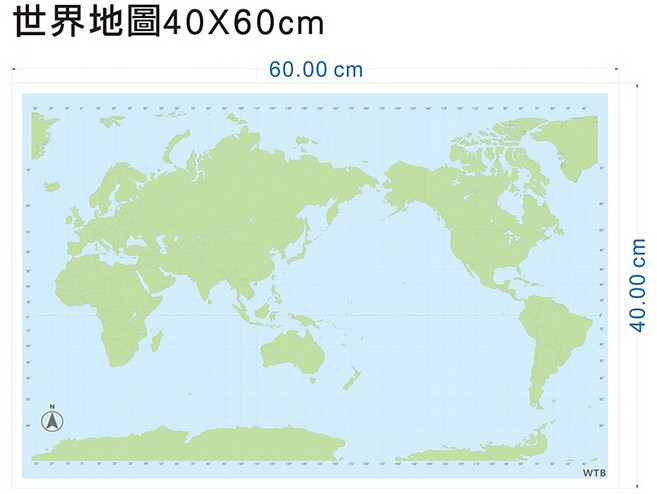 WTB磁性世界地圖教具