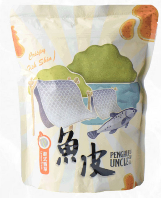 澎湖伯 風味魚皮（泰式香茅）, 70g, 1個
