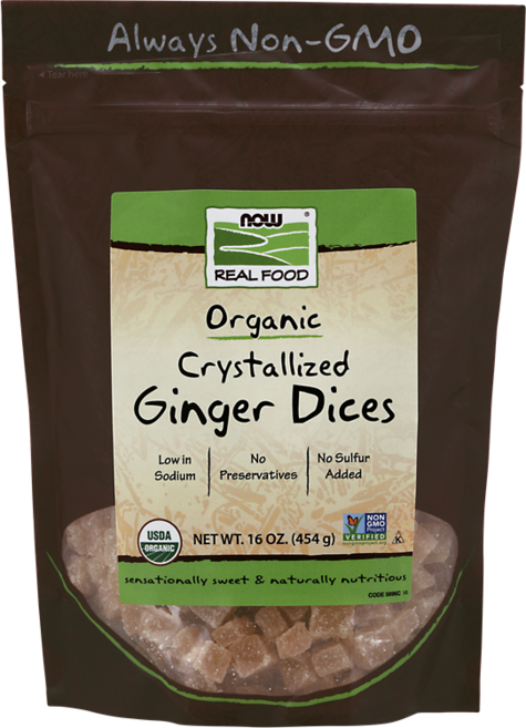 NOW Foods 生薑方糖, 1個, 454克