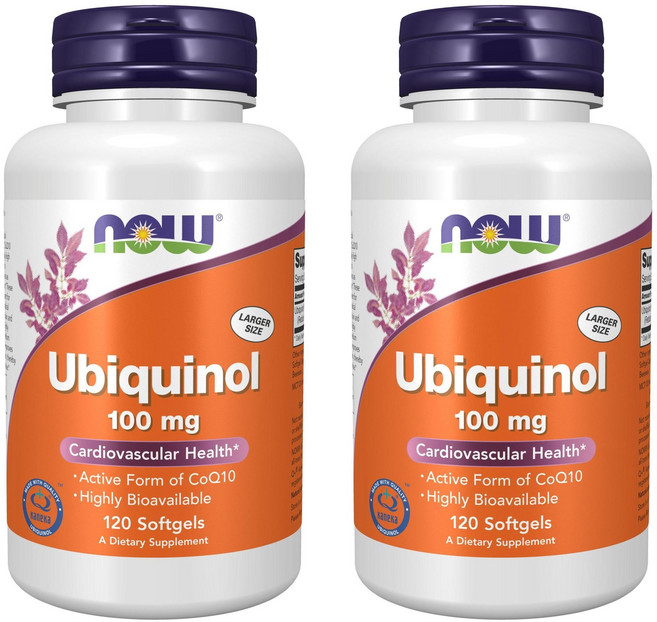 NOW Foods 還原型輔酶Q10軟膠囊 100mg, 120顆, 2罐