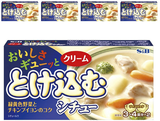 S&B 愛思必 奶油雞肉風味燉菜湯塊 2塊入, 5盒, 140g