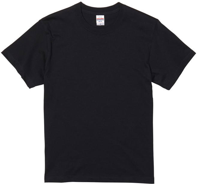 United Athle UA 3500101 5.6OZ 素面短T 超耐洗, 黑色