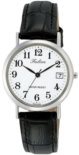 Q&Q Falcon Watch標準女款皮革手錶 D021-304