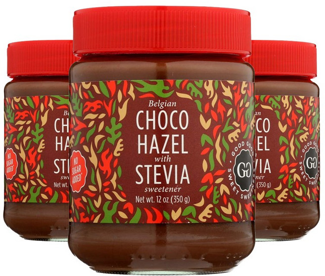 GOOD GOOD 比利時榛果巧克力醬 無糖, 3罐, 350g