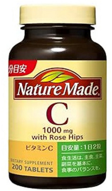 Nature Made 萊萃美 維生素C玫瑰果錠 1000mg, 1個, 200片