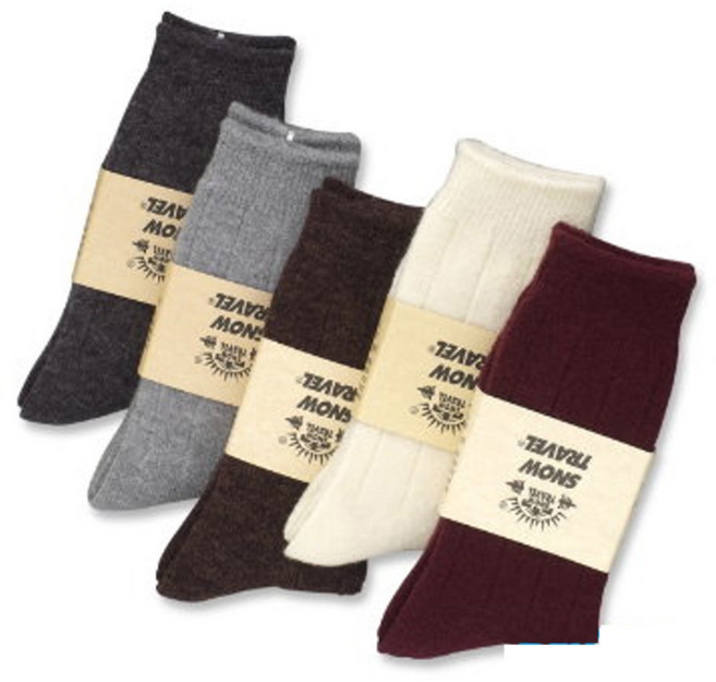 SNOW TRAVEL AR-24(3件組)美麗諾羊毛混紡中筒襪 保暖舒適 透氣耐磨