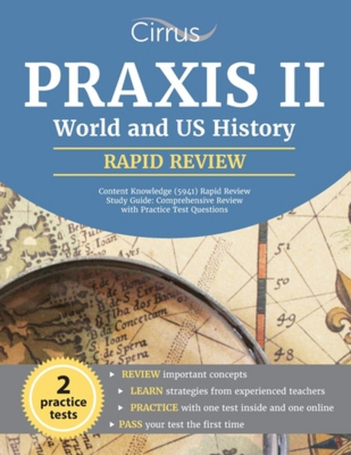 (英文圖書) Praxis II World and US History Content Knowledge (5941) Rapid Review Study Guide: Comprehensi... 平裝版, Cirrus Test Prep, 英文