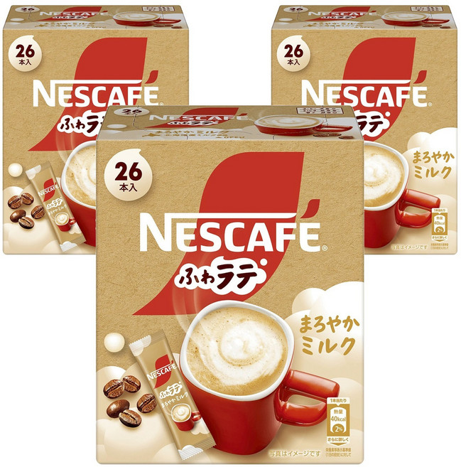 NESCAFE 雀巢咖啡 綿密拿鐵即溶咖啡隨行包 香醇牛奶風味, 3盒, 26條, 7.9g